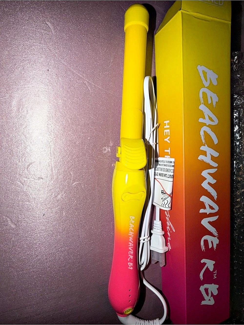 Beachwaver B1 Rotating Curling Iron 1" - Neon Malibu Sunset (NIB)